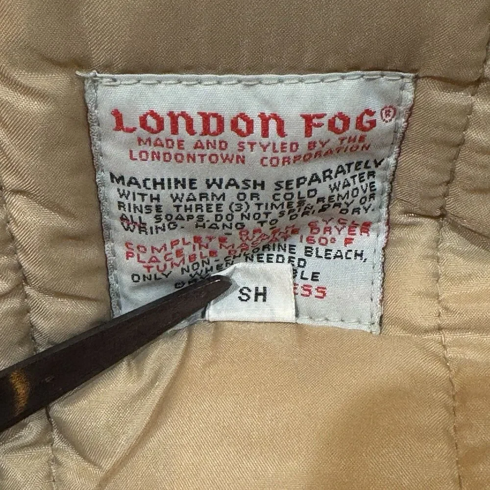 Vintage 80s London Fog Parka 40R Quilted Hooded Coat Big Ben‎ Zip Korea